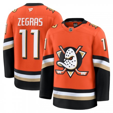 Anaheim Ducks Fanatics Premium Trevor Zegras 2024-25 Heim Orange Trikot - Herren